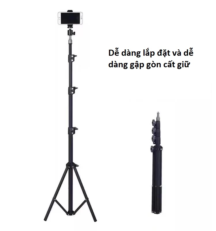 Chân chống tripod giữ điện thoại và máy chiếu (chiều cao tối đa 1.6 mét)